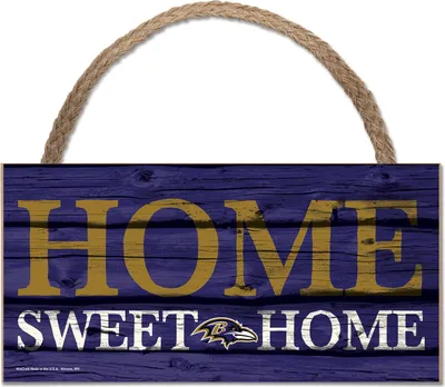 Produktbild von NFL Baltimore Ravens Home Sweet Wood Sign Holzschild Tür- / Wand-schmuck
