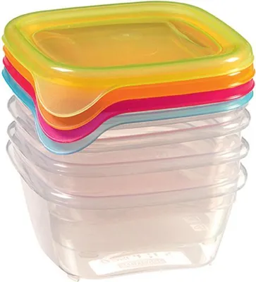 Image de Boite Curver Fresh'||CHR(38)||'Go, set de 4 pieces, 250 ml, melange, 110x90x110 mm