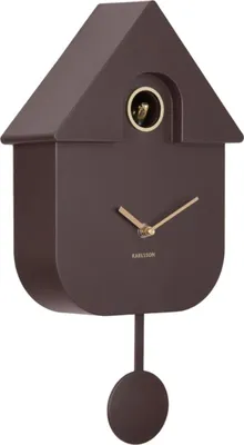 Produktbild von Karlsson - Wanduhr Modern Cuckoo Oro - Braun - 21.5x8.5x41cm