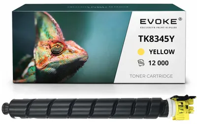 Obrázok produktu pre Kompatibilná tonerová kazeta Evoke pre tlačiareň Kyocera TK8345 Y EKY503, žltá, výtlačnosť 12 000 strán, kompatibilná s modelmi TASKalfa 2552ci a 2553ci