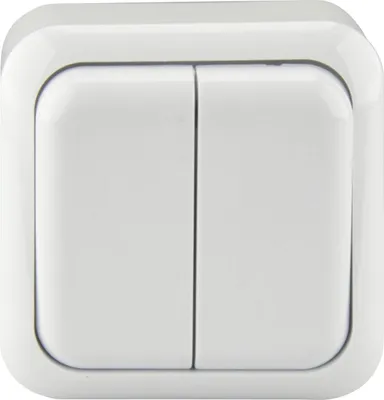 Produktbild von Unitec Serienschalter Aufputz weiß, Serie Standard