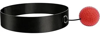 Produktbild von Famanu Boksreflexball Set - Reaktionsschnelligkeit Training - Verstellbare Kopfband - 6 cm Ball - Rot