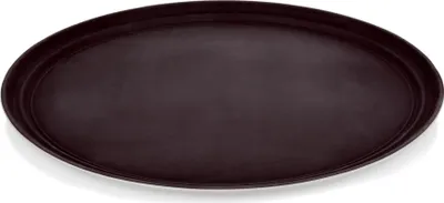 Produktbild von Tablett, 59 x 49 cm, oval, braun, Polypropylen