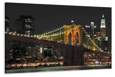Produktbild von 5055 New York Brooklyn Bridge Leinwandbild 120x80 cm