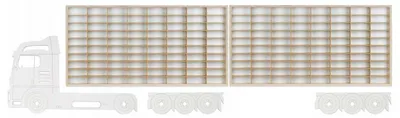 Produktbild von ArtTwist 2x Modellauto Vitrine | Hot Wheels Aufbewahrung zu 160 Fächen | Sammlervitrine Hängend 78,5cm x 40cm x 4cm | Setzkasten Holz für Wanddeko und Organisation (LKW K01B)