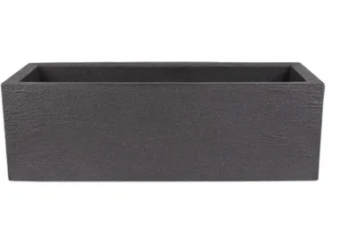 Produktbild von BigDean Pflanzkübel 80x30 cm groß - Granitstein-Optik in Anthrazit - Für Außen, frostsicher & wasserdicht - XXL Pflanztopf, Blumenkübel, Blumentopf für Terrasse & Balkon