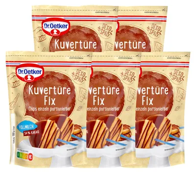 Produktbild von Dr. Oetker Kuvertüre Fix, 5er Pack (5 x 150 g)