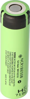 Produktbild von Panasonic NCR18650B Li-Ion Akku ohne Kopf, Flat Top 65,3x18,5mm 3,6 bis 3,7V 3400mAh für Schwachstromanwendungen