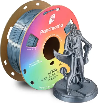 Immagine prodotto di Panchroma™ PLA Silk, colore:Silk Chrome, dimensione filamento:1,75 mm, peso:1 kg