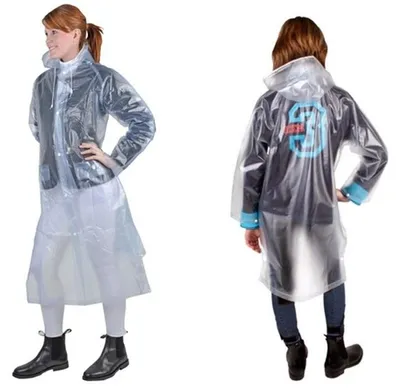 Image de Imperméable, transparent avec fentes latérales, taille:S