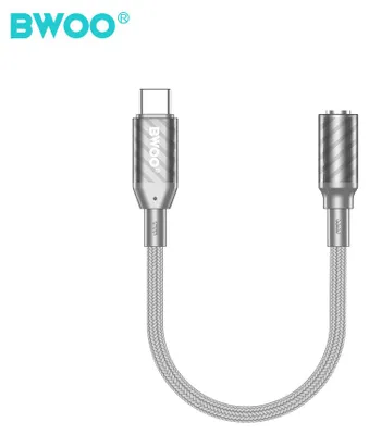 Zdjęcie produktu dla Bwoo Bz65 Adapter Usb-C - Jack 3.5Mm Szary