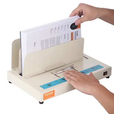 Produktbild von VEVOR Thermobindegerät, Buchbindegerät mit 500 Blatt Kapazität, Thermo-Buchbinder 50 mm Bindestärke für A3 (kurze Kante)/A4/A5-Dokumente, mit optischer Infrarot-Erkennung