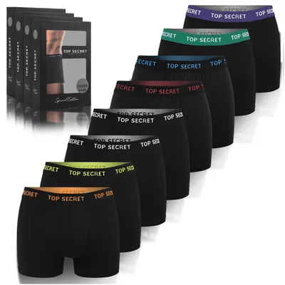 Obrázek produktu pro Top Secret Set Of 8 - Pánské Bavlněné Boxerky, Pánské Kalhoty