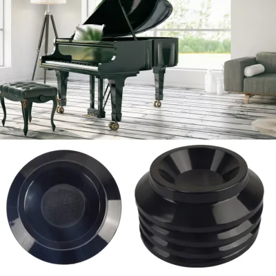 Produktbild von 1 Set Piano Caster Matten Rutschfeste Klavier Boden Protektoren Pads Rutschfeste Vertikale Piano Caster Tassen Matten für Zuhause