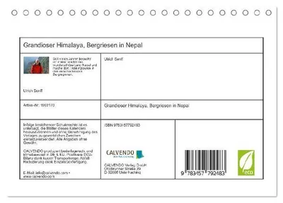 Produktbild von Grandioser Himalaya, Bergriesen in Nepal (Tischkalender 2026 DIN A5 quer), CALVENDO Monatskalender