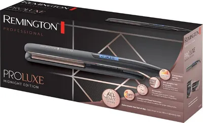 Obrázok produktu pre Remington PROLuxe Midnight Edition, Žehlička na vlasy, Teplé, Rovný valcový tvar, 150 °C, 230 °C, 10 s