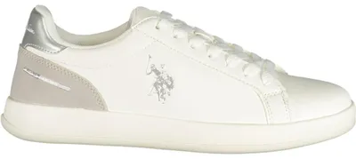 Image de Chaussures de sport élégantes pour femmes, blanches avec des détails argentés et très confortables