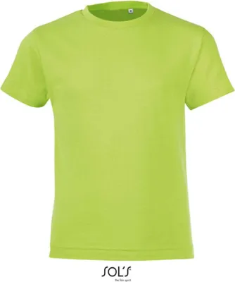 Produktbild von SOL'S Jungen T-Shirt Junior Kinder Basic Sommer Kurzarm Rundhals Shirt, Größe:8A, Farbe:Apple Green