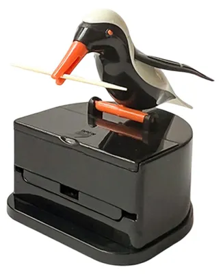 Produktbild von Kleiner Vogel-Zahnstocherspender, kreativer Zahnstocherspender in Vogelform zum Drücken, Zahnstocherhalter.