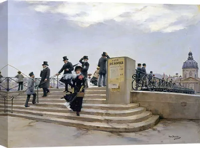 Produktbild von Leinwandbilder Jean Beraud, On the Pont des Arts, Paris (detail) – 60x40 cm