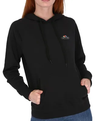 Produktbild von Fruit of the Loom leichter Damen Kapuzenpullover mit Vintage-Logo Farbe: schwarz Größe: S