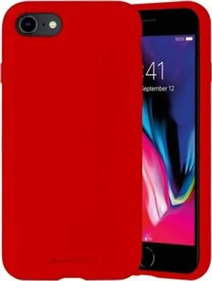 Produktbild von GOOSPERY Soft Case Liquid Hülle Bumper Silikonhülle kompatibel mit iPhone 11 Stoßfest Handyhülle Case Cover Rot