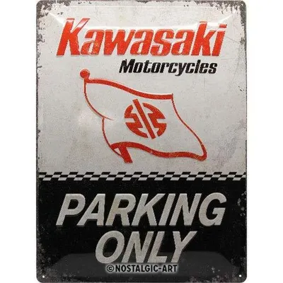 Zdjęcie produktu dla Metalowy Plakat 30 X 40Cm Kawasaki Parking