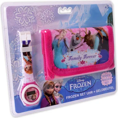 Produktbild von Disney Frozen Motiv Geschenk Set Kinder Geldbörse Geldbeutel und digitale Armbanduhr