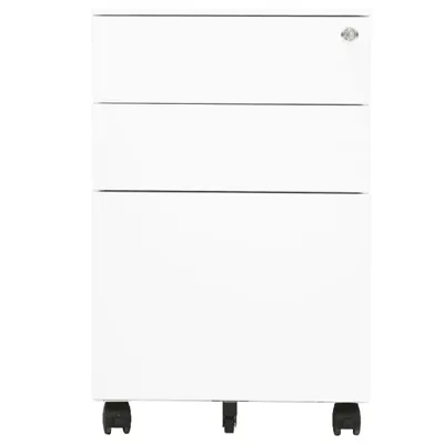 Immagine prodotto di vidaXL Armadio per archiviazione con rotelle Bianco 39x45x60 cm Acciaio