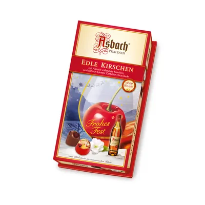 Zdjęcie produktu dla Asbach ciemne czekoladki z wiśniami brandy bez skórki 100g