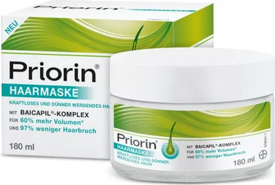 Imagen del producto de Priorin, mascarilla para cabello débil y con tendencia a la caída, 180 ml