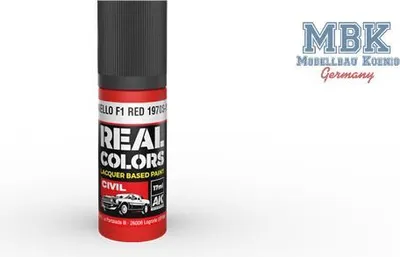 Productafbeelding van AK Interactive S.L. AK-RC833 REAL COLORS: Maranello F1 Rood, periode 1970s-1980s, 17 ml