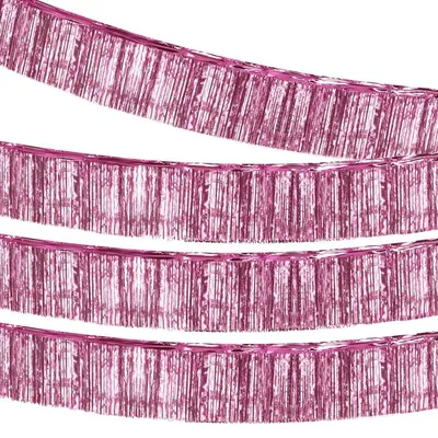Zdjęcie produktu dla Girlanda z frędzli, lametta, różowa, 30x300 cm