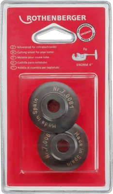 Produktbild von Rothenberger Schneidrad für Stahlrohr für Stahlrohrabschneider 4000781063 Blister á 2 Stück - 70061D