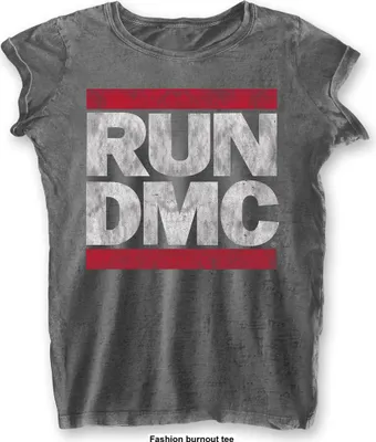 Produktbild von Run DMC DMC Logo Burnout Charcoal Grey L Damen T-Shirt