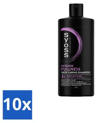 Produktbild von 10 x Syoss Intense Fullness Shampoo - 440 ml - Vorteilspackung - 10 Stücke