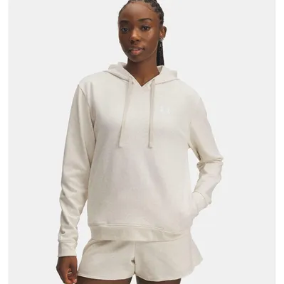 Produktbild von Under Armour Ua Rival Terry Damen Hoodie - oatmeal light heather, Größe:L