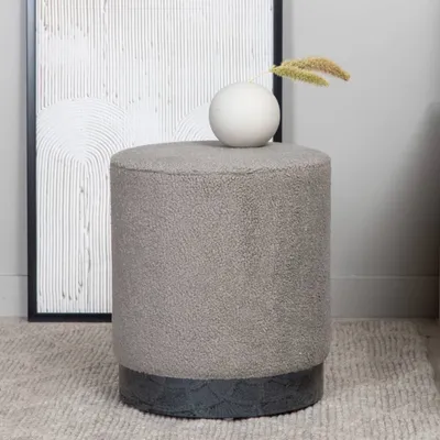 Immagine prodotto di Venture Home Benji sgabello 35x35x42,5 cm teddy nero e grigio
