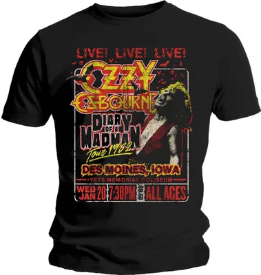 Produktbild von Ozzy Osbourne Diary of a Madman Tour Black S T-Shirt