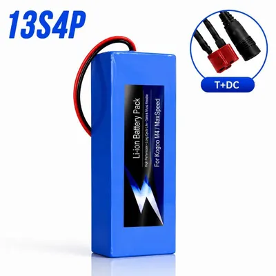 Image de Batterie lithium-ion - Packs de batteries pour scooters électriques - 48 V - 13S4P - 10 Ah / 10000 mAh - Cellules 18650 - Connecteur T-DC