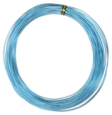 Aluminiumdraad 1 mm, 10 m, hellblau – biegsamer Basteldraht