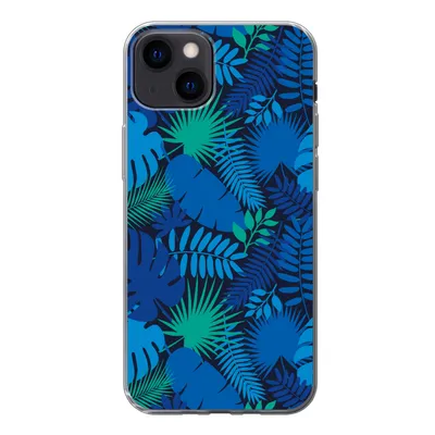 Produktbild von MuchoWow® Handyhülle Schutzhülle Hülle für iPhone 13 Tropisch - Design - Blätter Silikon Softcase Handy Hülle - Karteninhaber