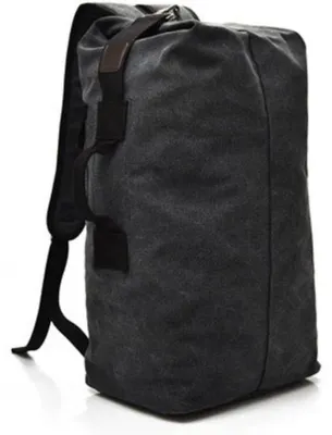 Produktbild von Grosse Canvas Outdoor-Tasche, Sporttasche, Wandertasche, Militärtasche, Taktische Reistasche - schwarz