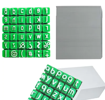 Produktbild von Alphabet-Stempelset für Tonkeramik, FORMVERSITY Kleine Buchstaben-Alphabet-Stempelsets, Kleine Ton-Buchstaben-Stempel, Alphabet-Stempelwerkzeuge für Keramik