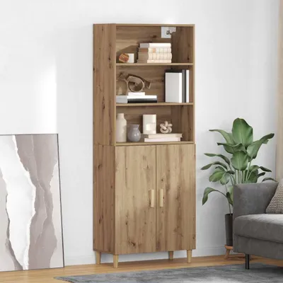Obrázok produktu pre vidaXL Highboard Artisan dub 69,5 x 32,5 x 180 cm Materiál na báze dreva