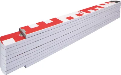 Produktbild von STABILA Zollstock Type 1407 GEO, 2 m, weiß, Geo-Skalierung / metrische Skala, Winkelfunktion, Meterstab aus PEFC-em Holz, Stahlblechgelenke mit integrierter Stahlfeder