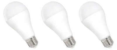 Imagen del producto de Lámpara LED Spectrum E27, modelo A60, 15W, 1500 lúmenes, 3000K (luz cálida), paquete de 3 unidades