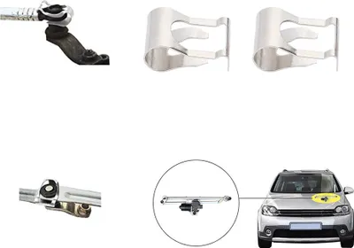 Productafbeelding van Set van twee ruitenwissermotoraandrijvingsstangen, reparatieclipset voor verbindingsmechanismen