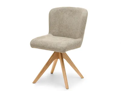 Produktbild von Drehbarer Polstersessel VELARIA – Beige/Eiche