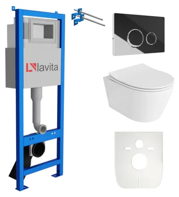 Produktbild von LAVITA WC-Set PRAIA LAV 101 LAV 200.4.2 spülrandlos Chrom